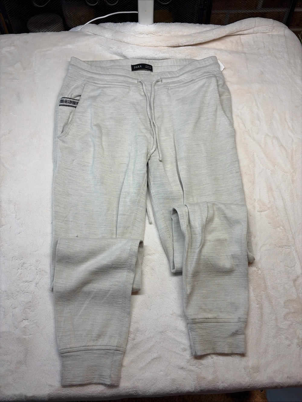 PAKA Alpaca Joggers Organic Pima Cotton, Tencel Sustainable Pants Gray Sz M